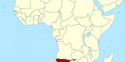 Карта Намибија Африка