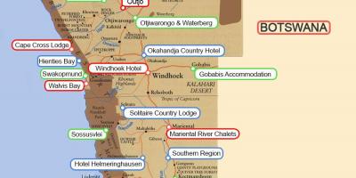 Кампови у Намибији мапи