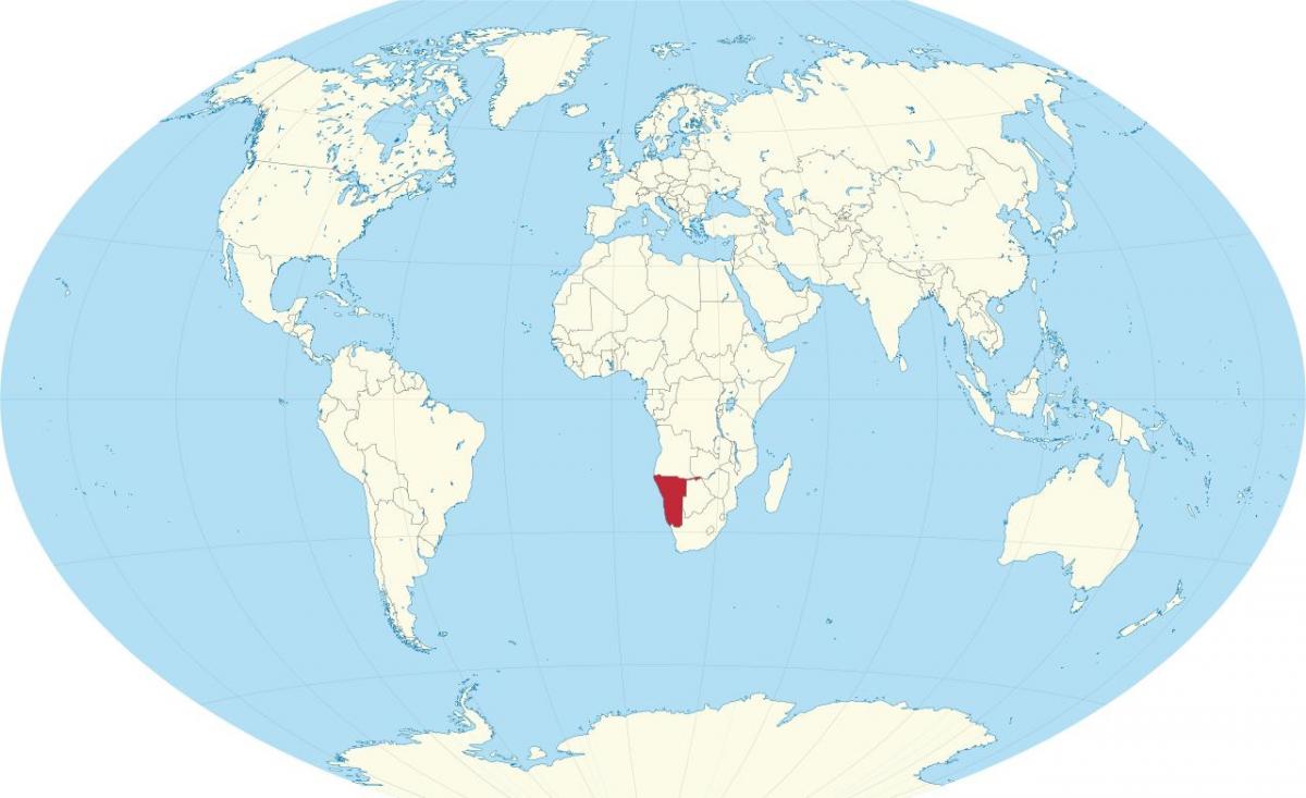 Локација Намибија на мапи света